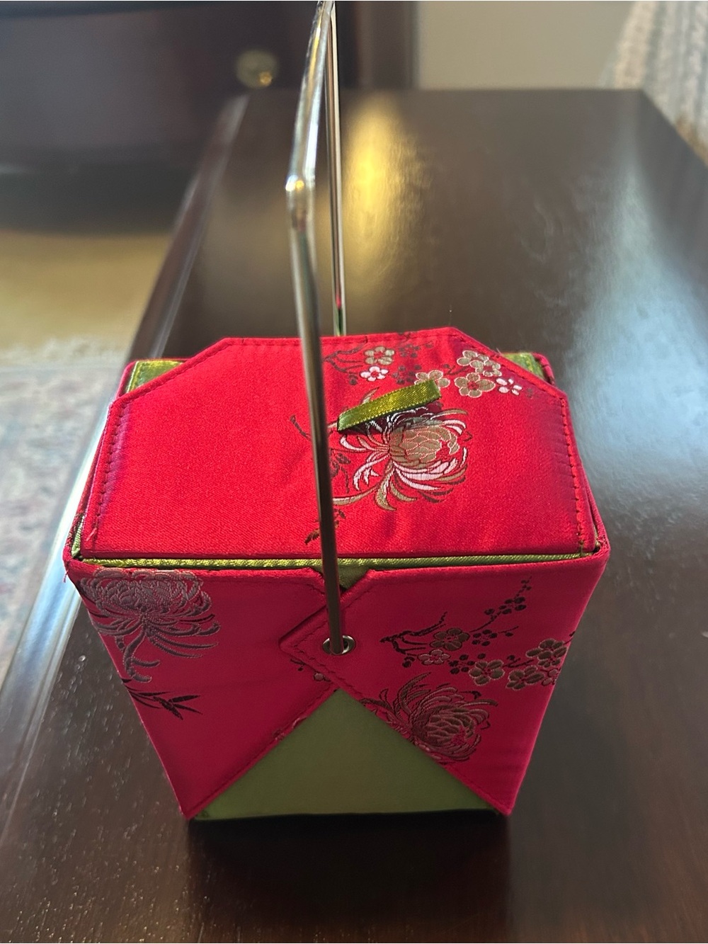 Pink and green Chinese takeout purse. Never used!